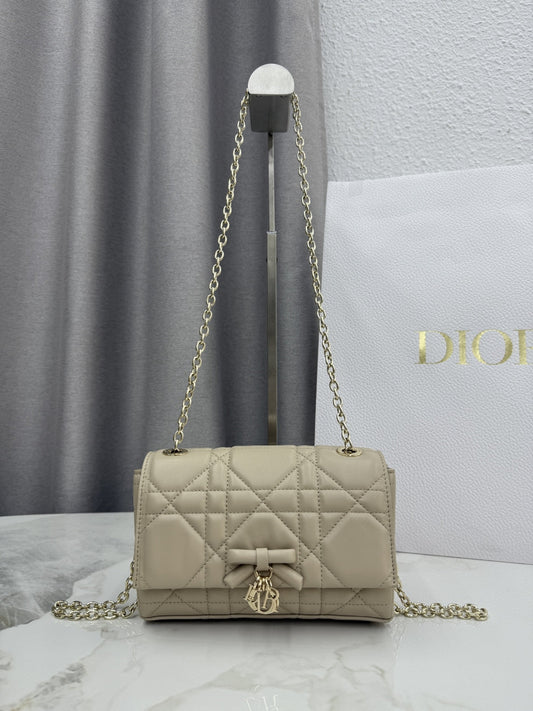 Dior 2026 Chain Bag 21cm Fabric Lambskin