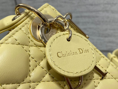micro lady 12 yellow lambskin ghw