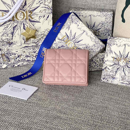 CD Caro 11cm Compact Wallet Calfskin