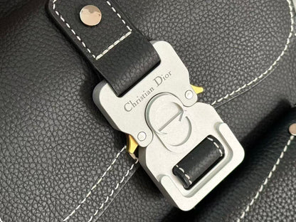 Dior Gallop Sling Bag Black Grained Calfskin