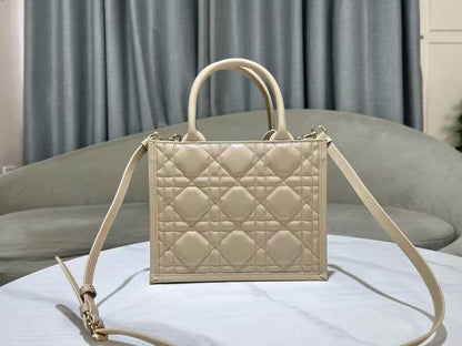 Dior 2026 Book Tote Bag 26.5cm Beige Leather