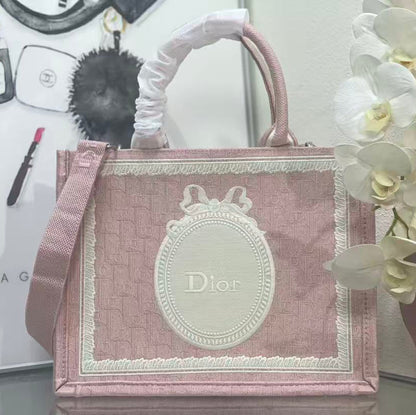 Dioramour Medium Dior Book Tote 36cm with Strap Canvas
