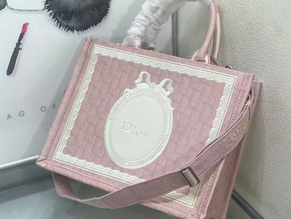 Dioramour Medium Dior Book Tote 36cm with Strap Canvas