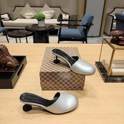 Balenciaga 26s Buckle Flats Sandals Cowhide