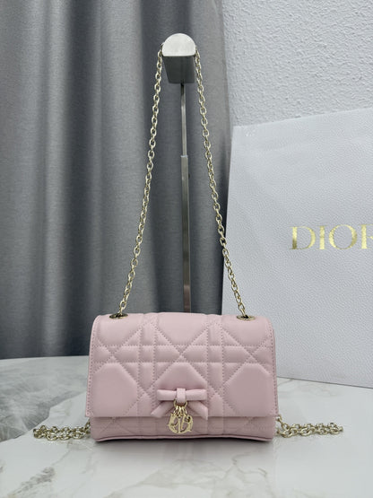 Dior 2026 Chain Bag 21cm Fabric Lambskin