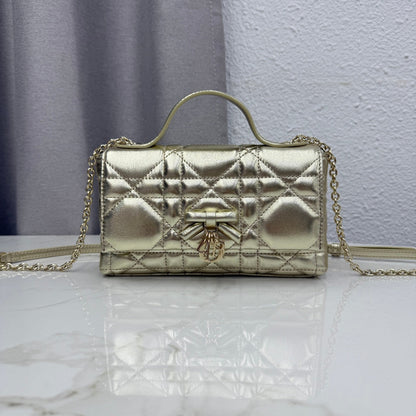 Dior 2026 My Tender Dior Top Handle Mini Chain Bag 21cm Lambskin