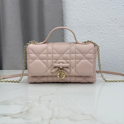 Dior 2026 My Tender Dior Top Handle Mini Chain Bag 21cm Lambskin