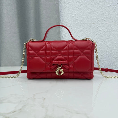 Dior 2026 My Tender Dior Top Handle Mini Chain Bag 21cm Lambskin