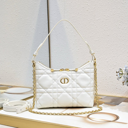 Dior 2026 Montaigne Bag With Chain 21cm Lambskin Fabric