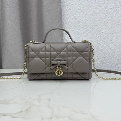 Dior 2026 My Tender Dior Top Handle Mini Chain Bag 21cm Lambskin