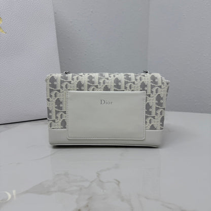 Dior 2026 Chain Bag 21cm Fabric Lambskin