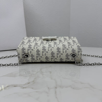 Dior 2026 Chain Bag 21cm Fabric Lambskin