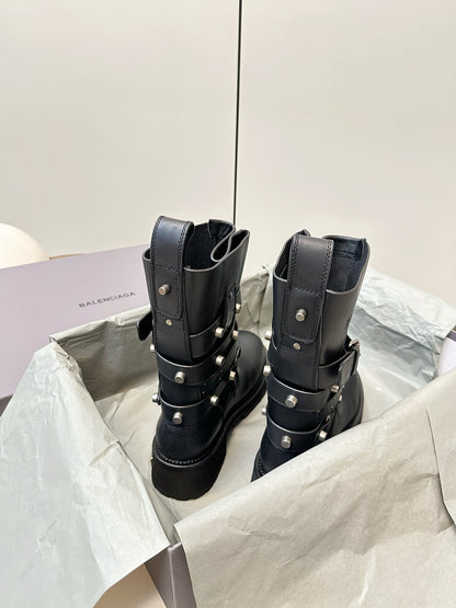 Balenciaga 25ss Venom Boots Black Calfskin 469378
