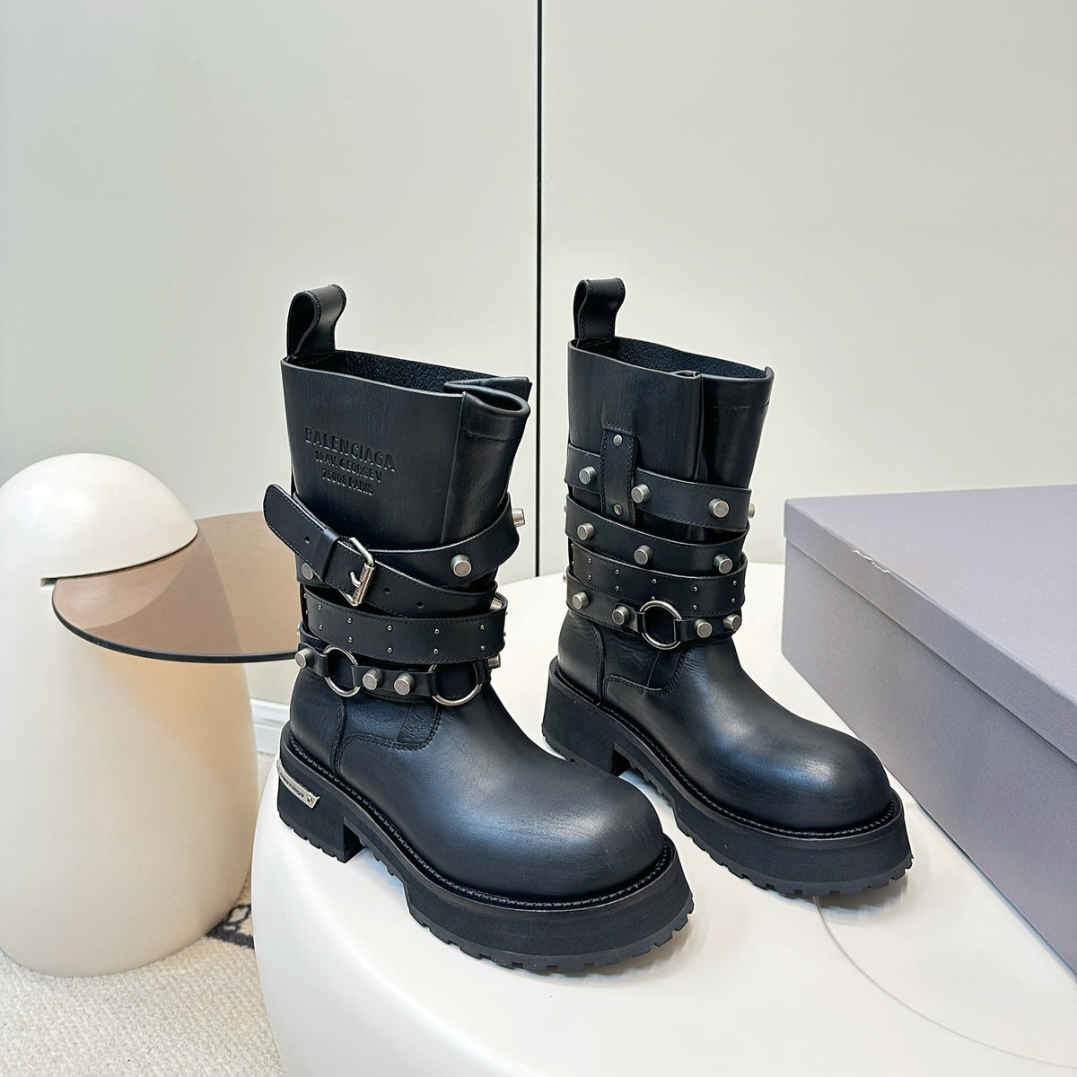 Balenciaga 25ss Venom Boots Black Calfskin 469378