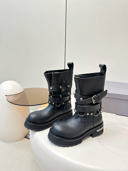 Balenciaga 25ss Venom Boots Black Calfskin 469378