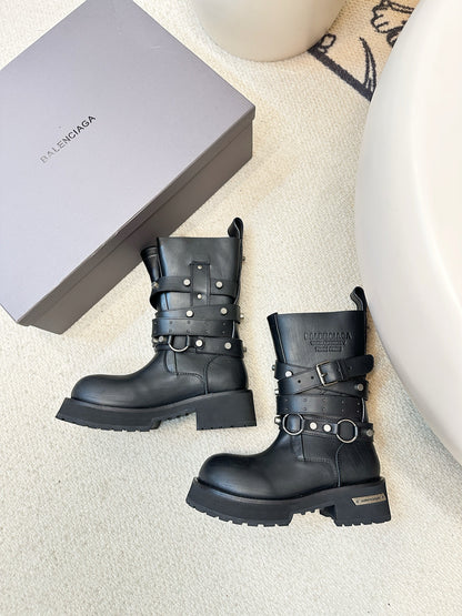 Balenciaga 25ss Venom Boots Black Calfskin 469378