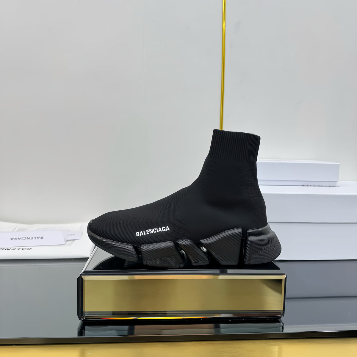 Balenciaga Speed Sneakers Black Polyester Elastane 832615