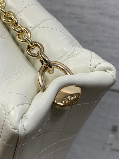 Dior 2026 Trianon Bag 25cm White Lambskin 286604