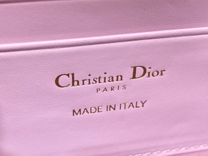 Dior 2026 Embellished With Sparkling Crystals Pink Leather
