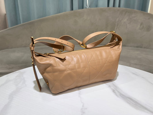 CD  Hobo Bag 23 With Chain Nude Pink-Beige Calfskin
