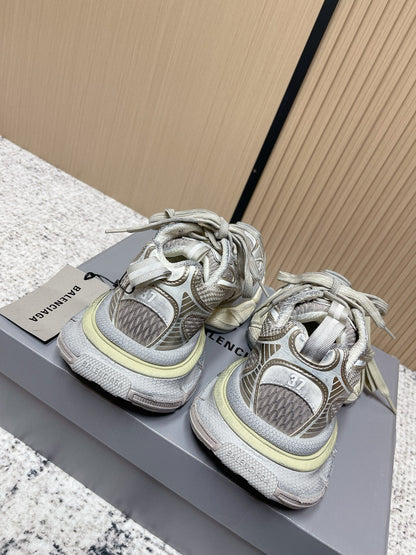 Balenciaga Sneaker Mesh Lace-up Gray Fabric 534179