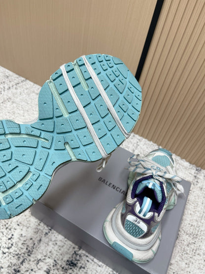 Balenciaga Sneaker Mesh Lace-up Light Blue Fabric 534180