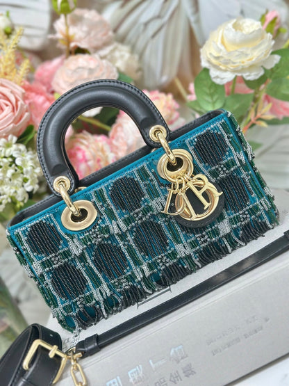 Dior 2026 Lady Dior Embroidered Bag 22cm Leather