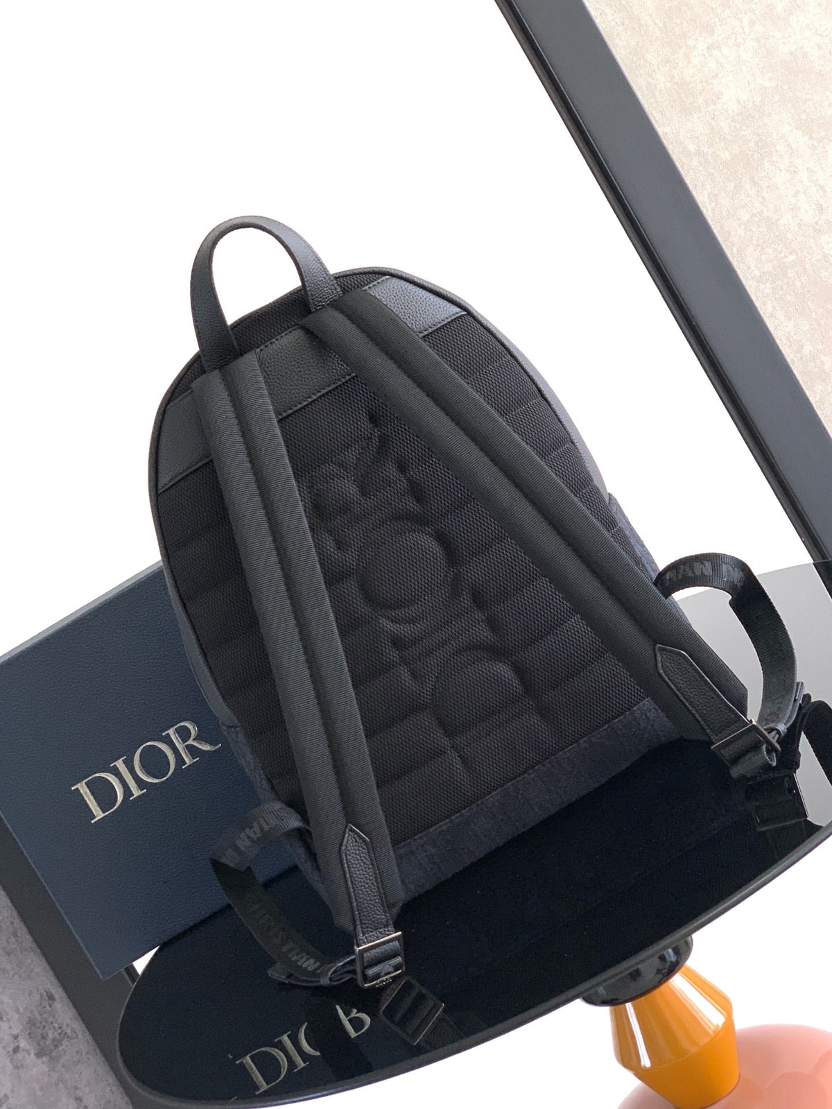 Dior  Rider 2.0 Zipper Backpack Black Cowhide 336219