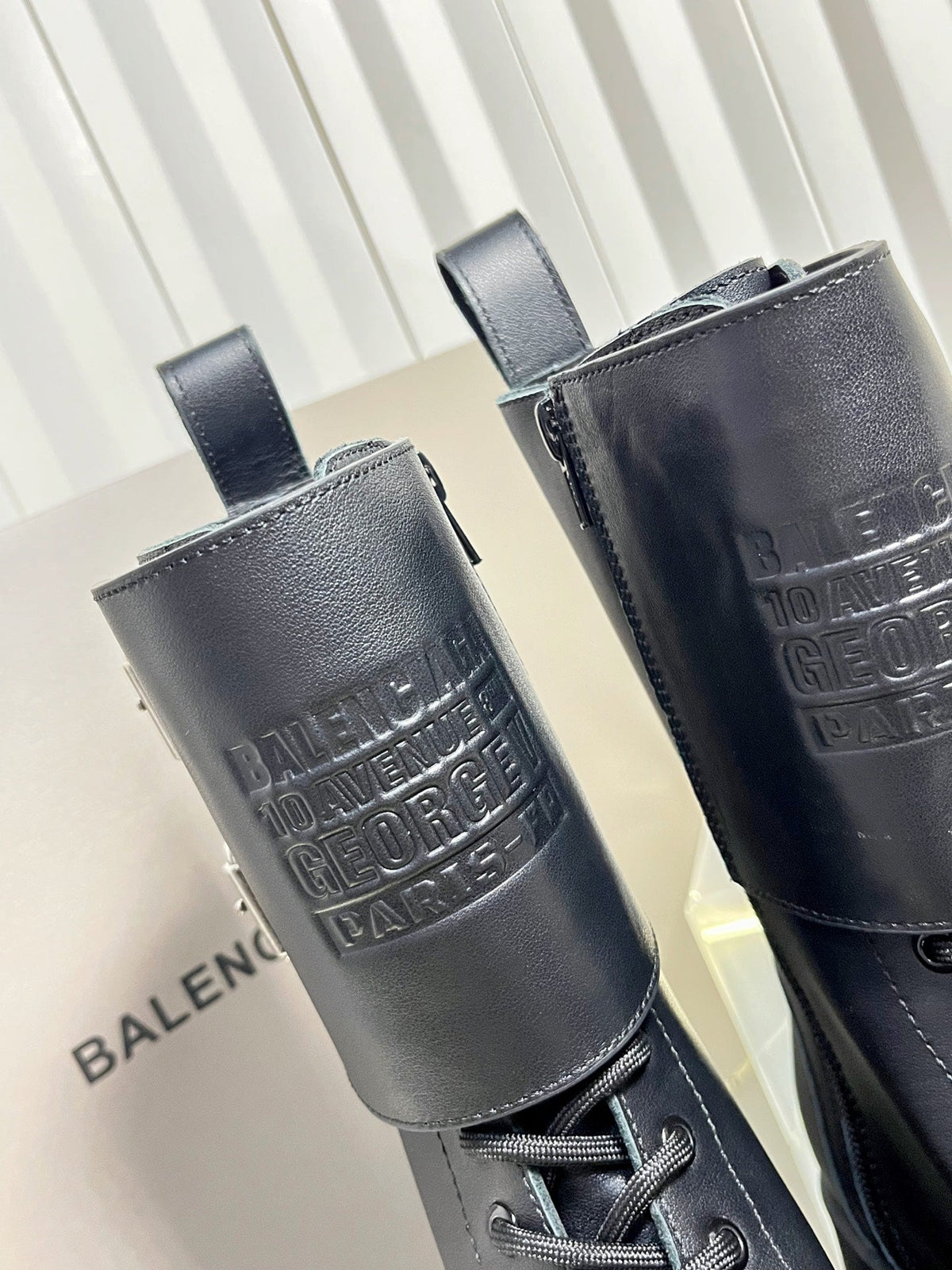 Balenciaga 2026 Bulldozer Lace-up Boot Black Calfskin 616564