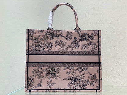 Large CD Book Tote 42cm Jardin Botanique Pink
